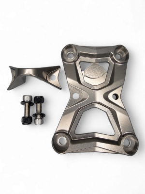 Polaris RZR Pro R Radius Rod Plate - Rear - Elektric Off Road - Billet Anodized - Gun Metal - `22-`25